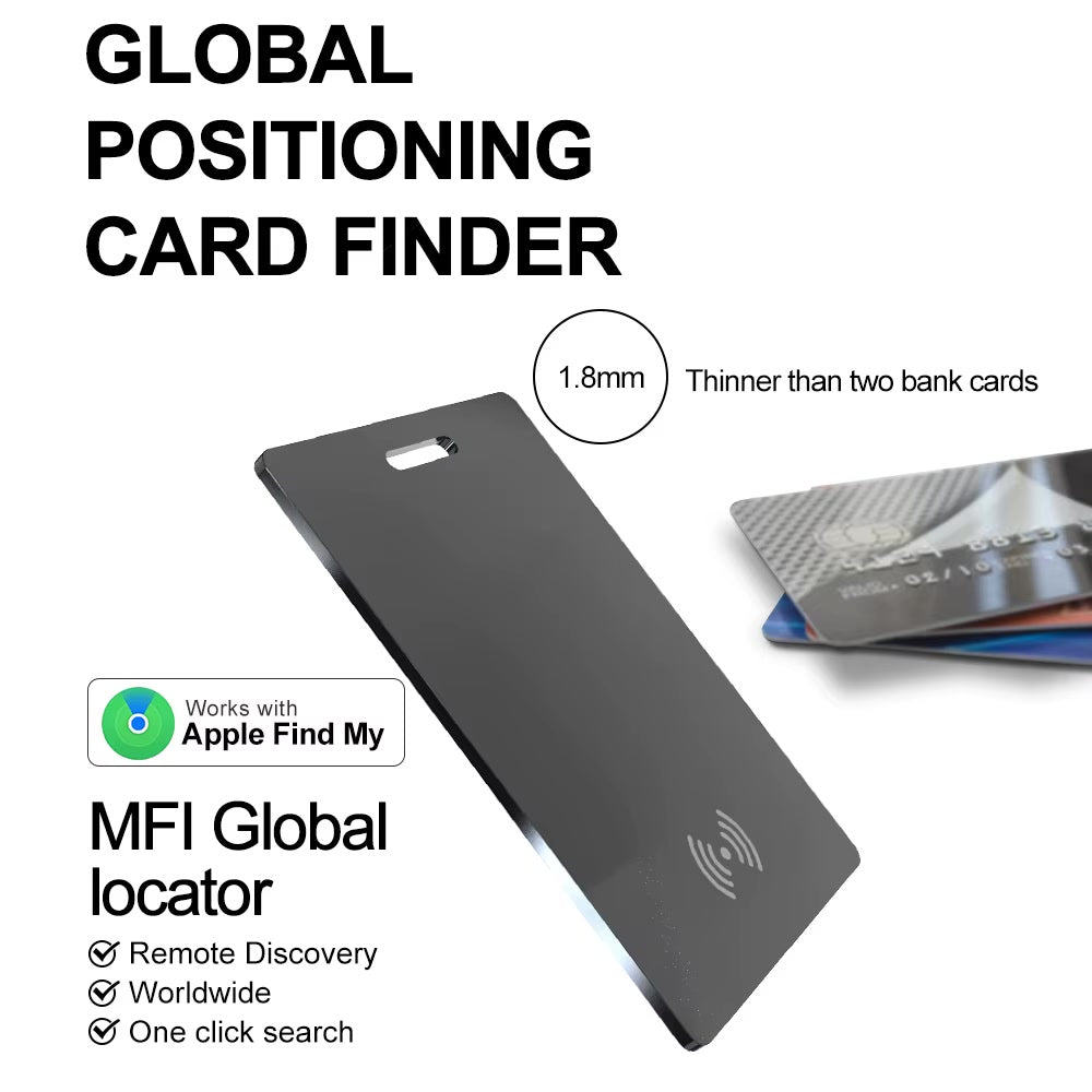 Global positioning card finder — 1.8mm thinner than two bank cards